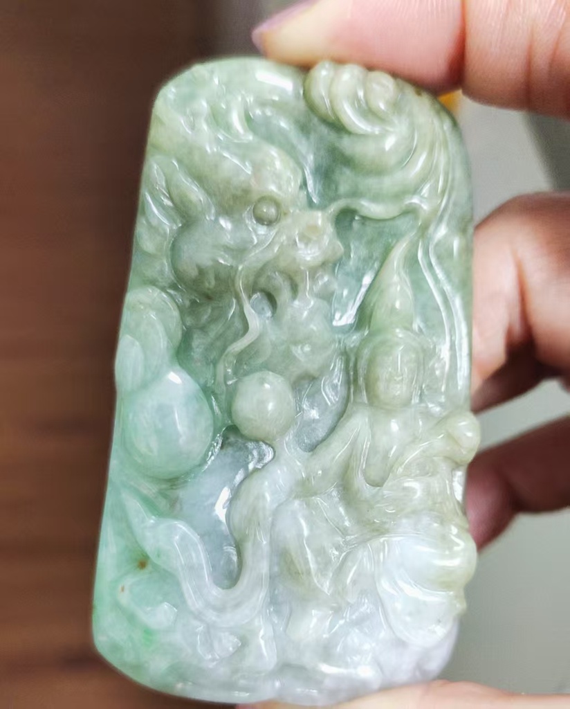 多色御龍自在觀音吊墜（送特色頸繩）#EDB200