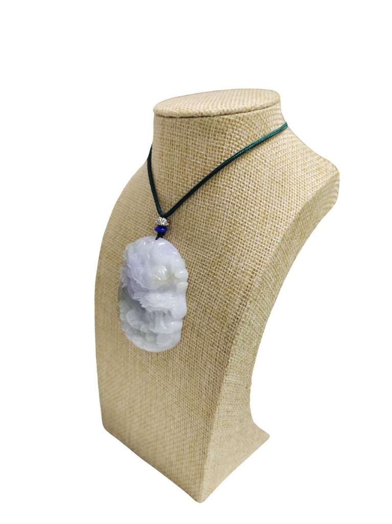 三彩福祿壽側面龍牌吊墜（送特色頸繩）#EDB400