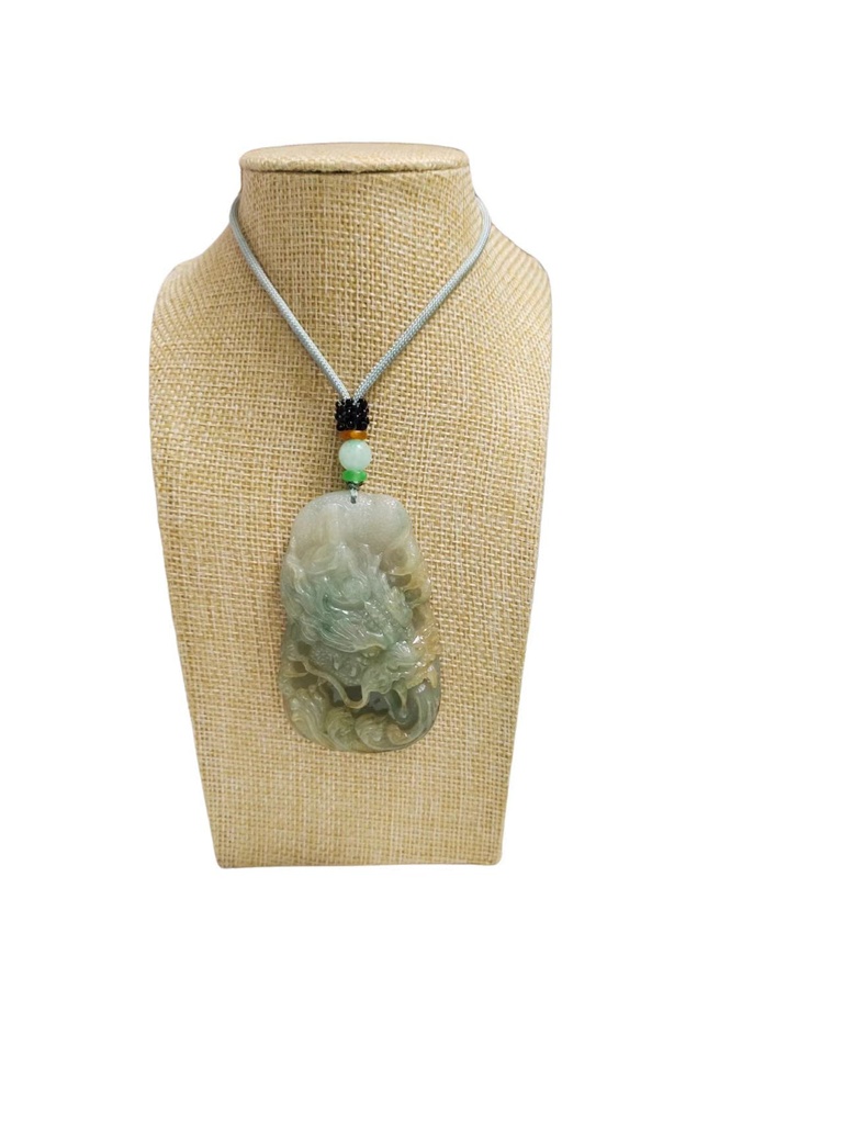 秋香色乘龍觀音吊墜（含頸繩）#EDB500