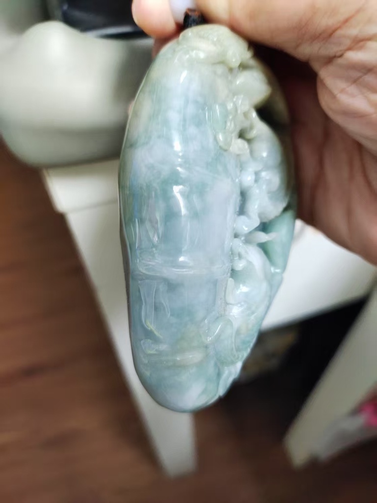 多彩翡翠蝙蝠、如意鯉魚小擺件/手把件 #500