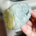 雙色冰糯貔貅黃翡如意小擺件／手把件 #600