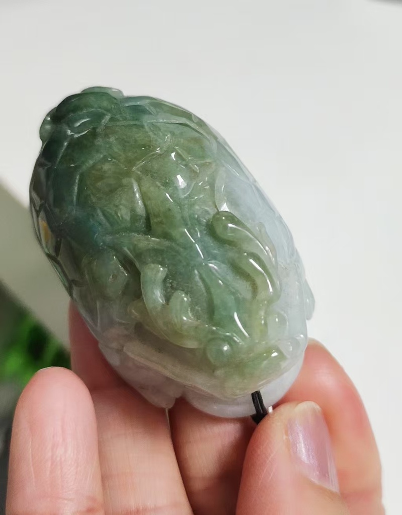 鴛鴦特色龍龜含灑金小擺件／手把件 #700