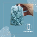 蓝底降龙观音吊坠（含颈绳）#EDB600