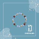 Natural Burmese Jadeite Multicolor Bracelet (#EDD800), crafted with 24 radiant, icy jade beads in diverse hues