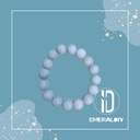 Lavender Jadeite Bracelet (#EDD1200) crafted with large, icy, hand-polished jade beads