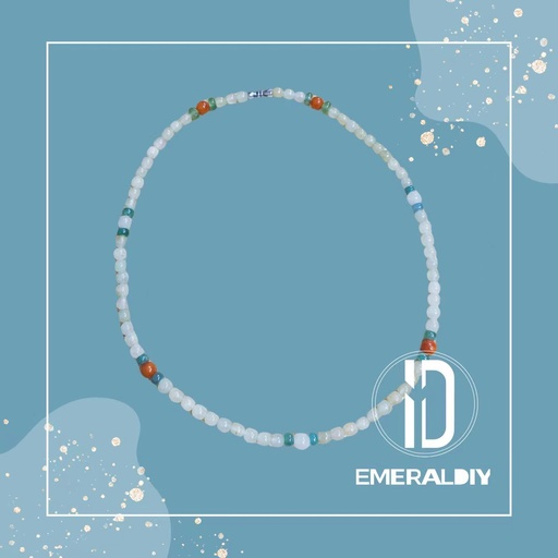 [EDD400] Myanmar Natural Grade-A Jadeite #EDD400 – Icy Jade Bead Necklace Simple Glow for Everyday Style