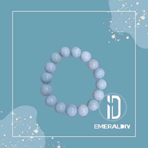 [EDD1200] Lavender Jadeite Bracelet (#EDD1200) crafted with large, icy, hand-polished jade beads